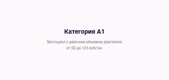 Вождение Категория A1